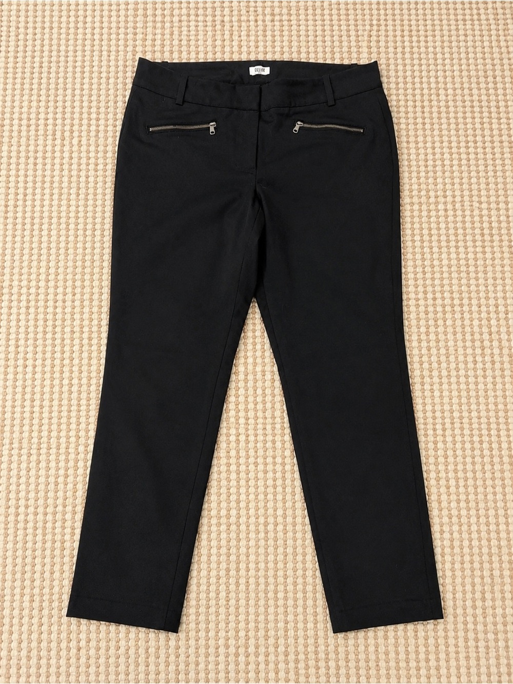 J.Crew Stretch Ankle Work Pants Size 8 Black Zip Pocket Career Pants
